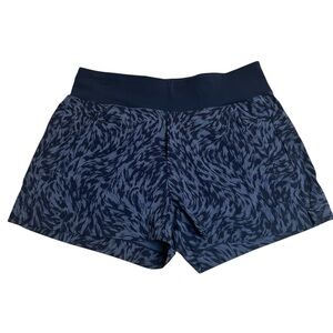 Athleta Trekkie North Printed Shorts Navy Blue size women’s 12